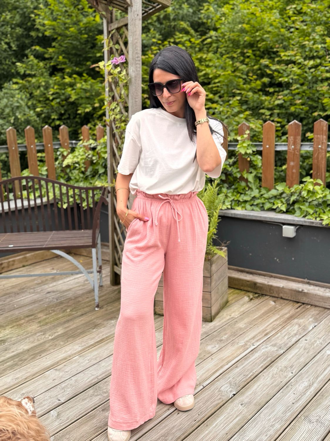 Pantalon en Gaze de coton «&nbsp;ROSY&nbsp;»