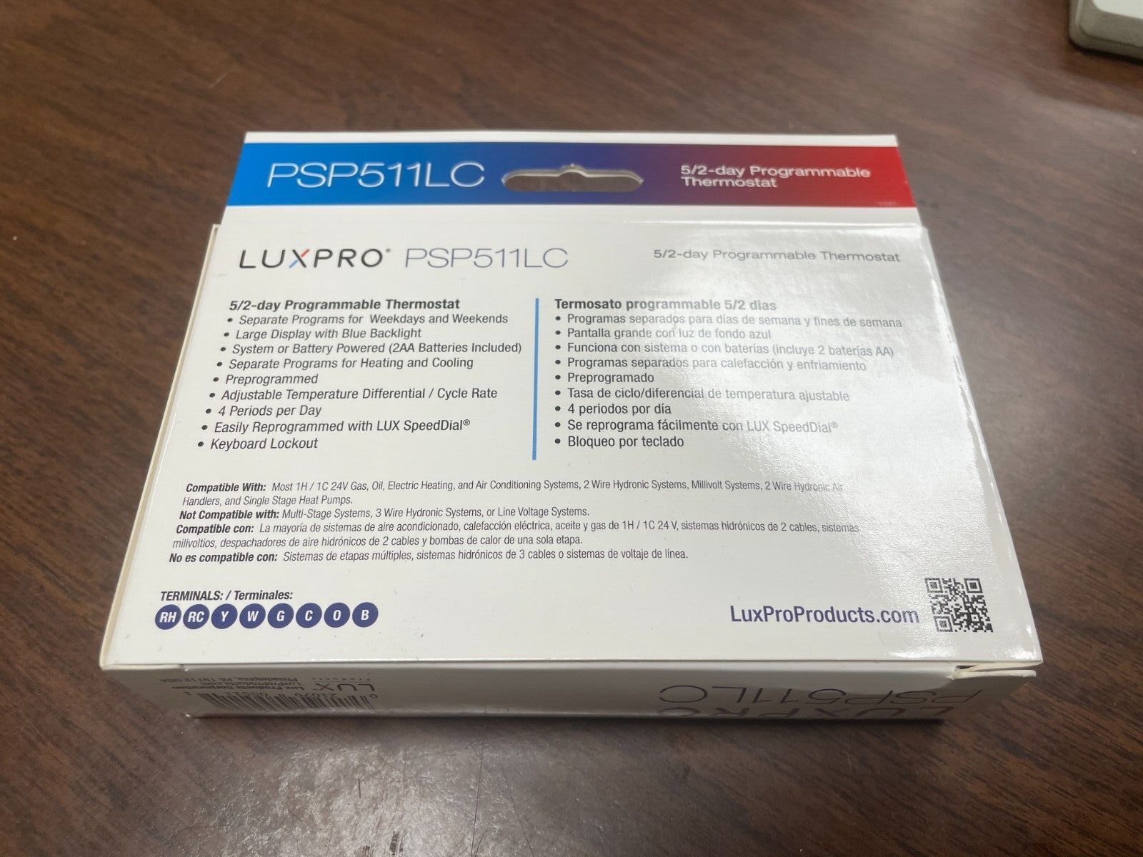 Luxpro psp511lc 5/2-Day Programmable Thermostat