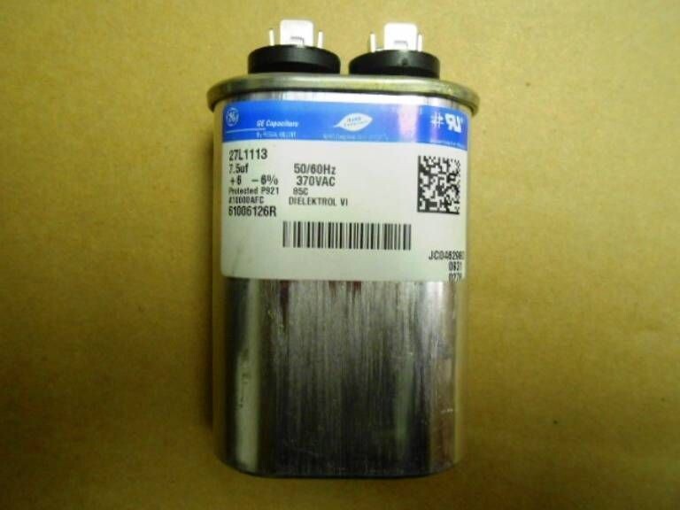 GE a10000afc, 27l1113 7.5uf+/-6% 370VAC 50/60HZ Dielektrol V1 Capacitor