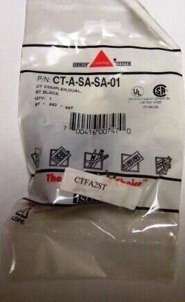 Siemon CT-A-SA-SA-01 COUPLER,ANGLED,DUAL,ST BLACK NEW BULK PACKAGE