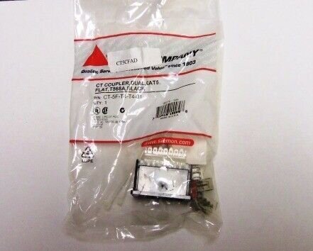 Siemon SIEMON CT-5F-T4-T4-01 CAT 5 CT COUPLER NEW BULK PACKAGE