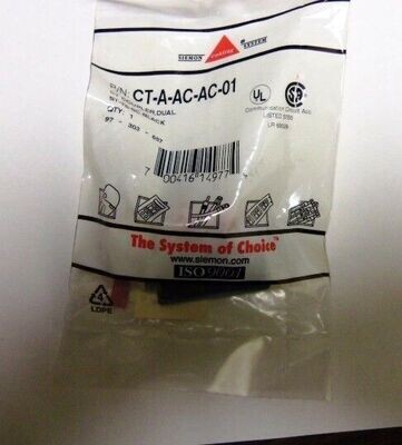 Siemon CT-A-AC-AC-01 COUPLER,ANGLED,DUAL,ST REAR SC FRONT,BLACK NEW BULK PACKAGE Siemon CT-A-AC-AC-01 COUPLER,ANGLED,DUAL,ST REAR SC FRONT,BLACK NEW BULK PACKAGE