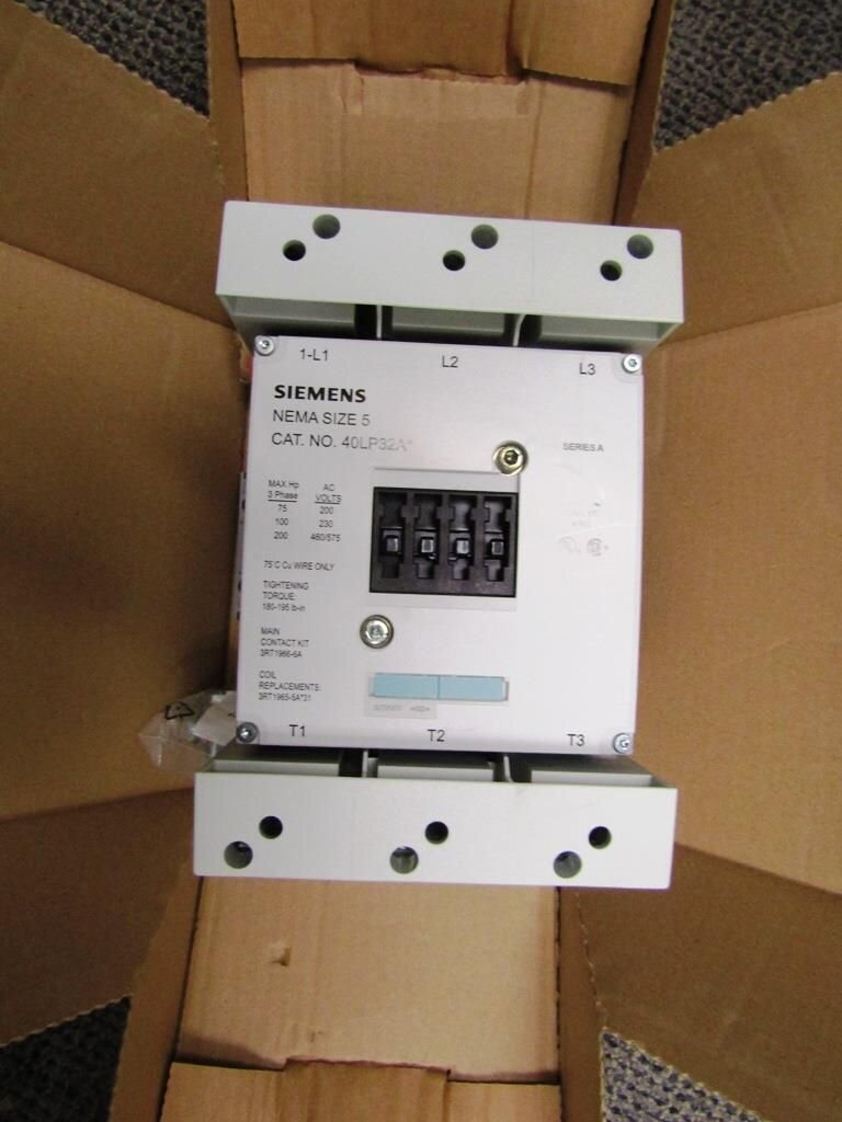 Siemens 40LP32AH / 40LP32A CONTACTOR, size 5,3PH,440-480V coil NEW