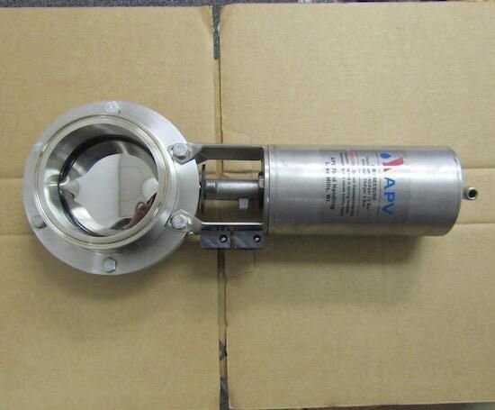 APV DN4T PN10 1.4404 4" BUTTERFLY ACTUATOR STAINLESS STEEL VALVE