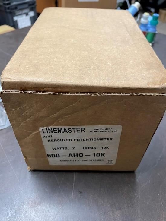 LINEMASTER 500-AHO-10K HERCULES POTENTIOMETER 2 WATTS, 10K OHMS