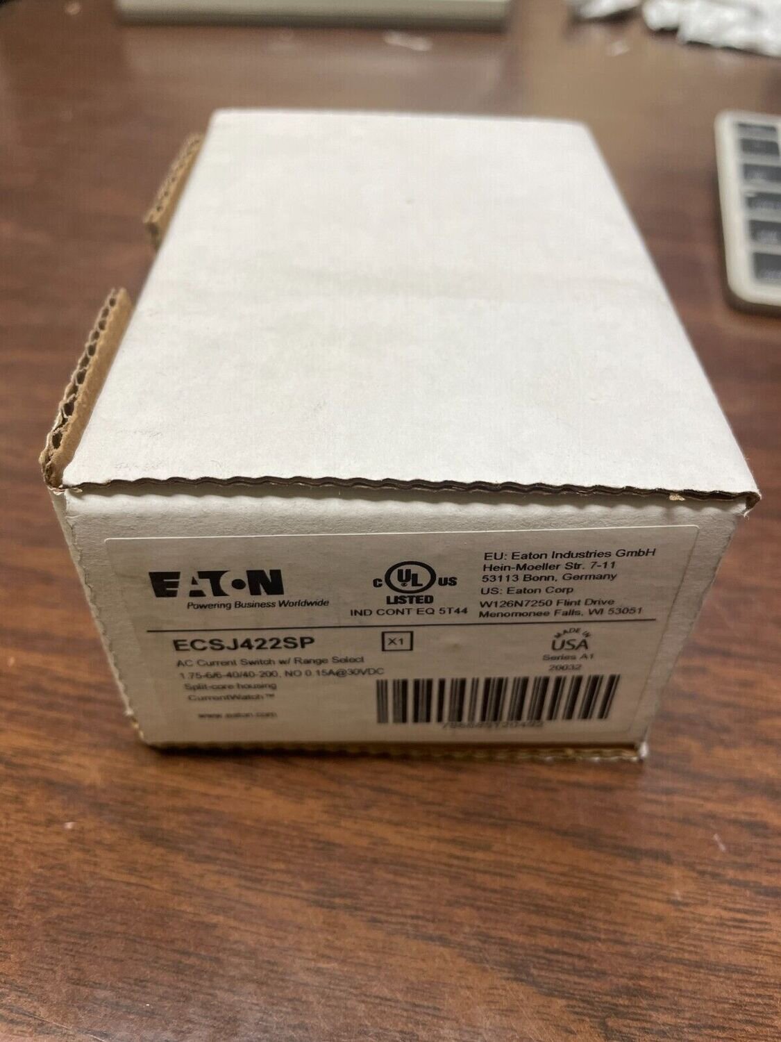 EATON ECSJ422SP AC CURRENT SWITCH W/ RANGE SELECT, SPLIT-CORE HOUSING