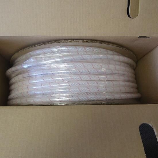 BEVLEX 174-06310-00 RED LINE BRAIDED BARRIER TUBING 3/8"ID X 5/8"OD 300'