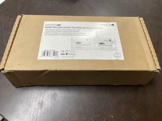 STARTECH CONVERGEAV STUTPWALL VGA WALL PLATE VIDEO EXTENDER TRANSMITTER&RECEIVER