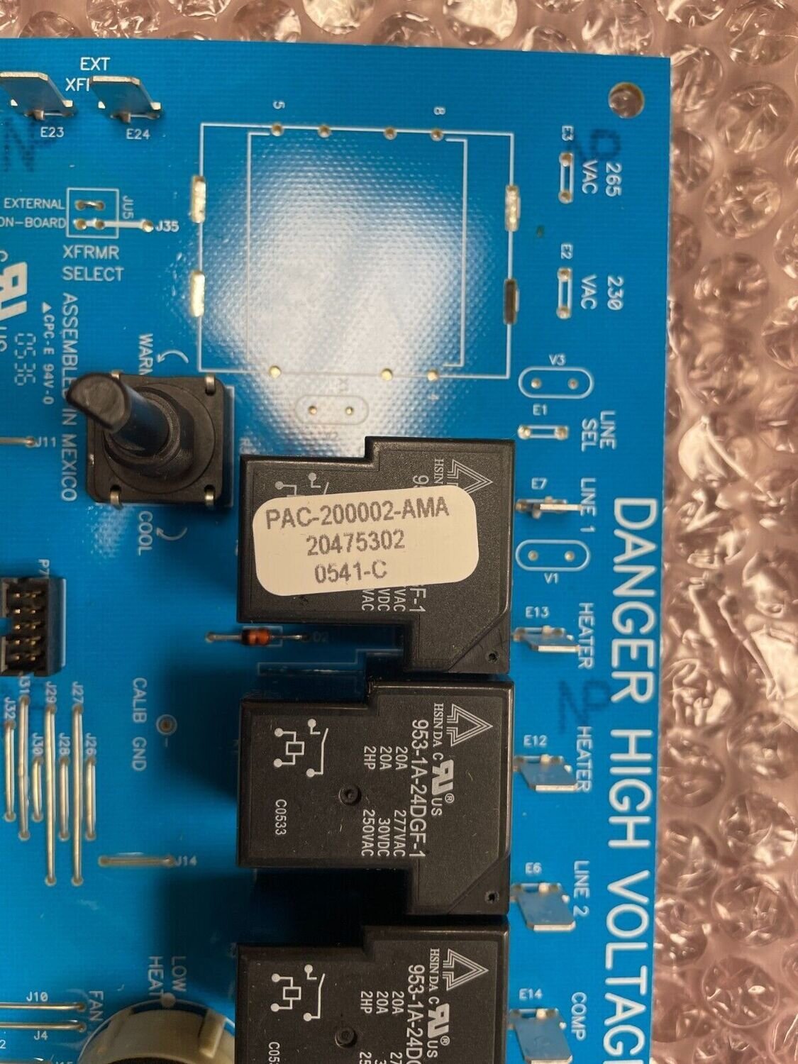 RANCO PAC-200002-AMA 20475302 0541-C THERMOSTAT CONTROL CIRCUIT BOARD