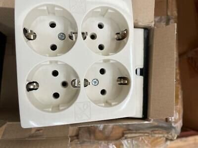 QTY 55 ABL SURSUM 1494110 QUADRUPLE FEMALE SOCKET 250V 16FT IVORY