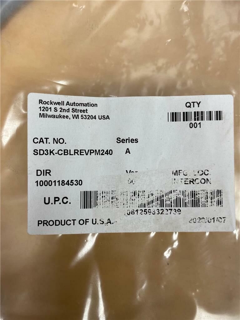 SD3K-CBLREVPM240/10001184530 CABLE ASSEMBLY