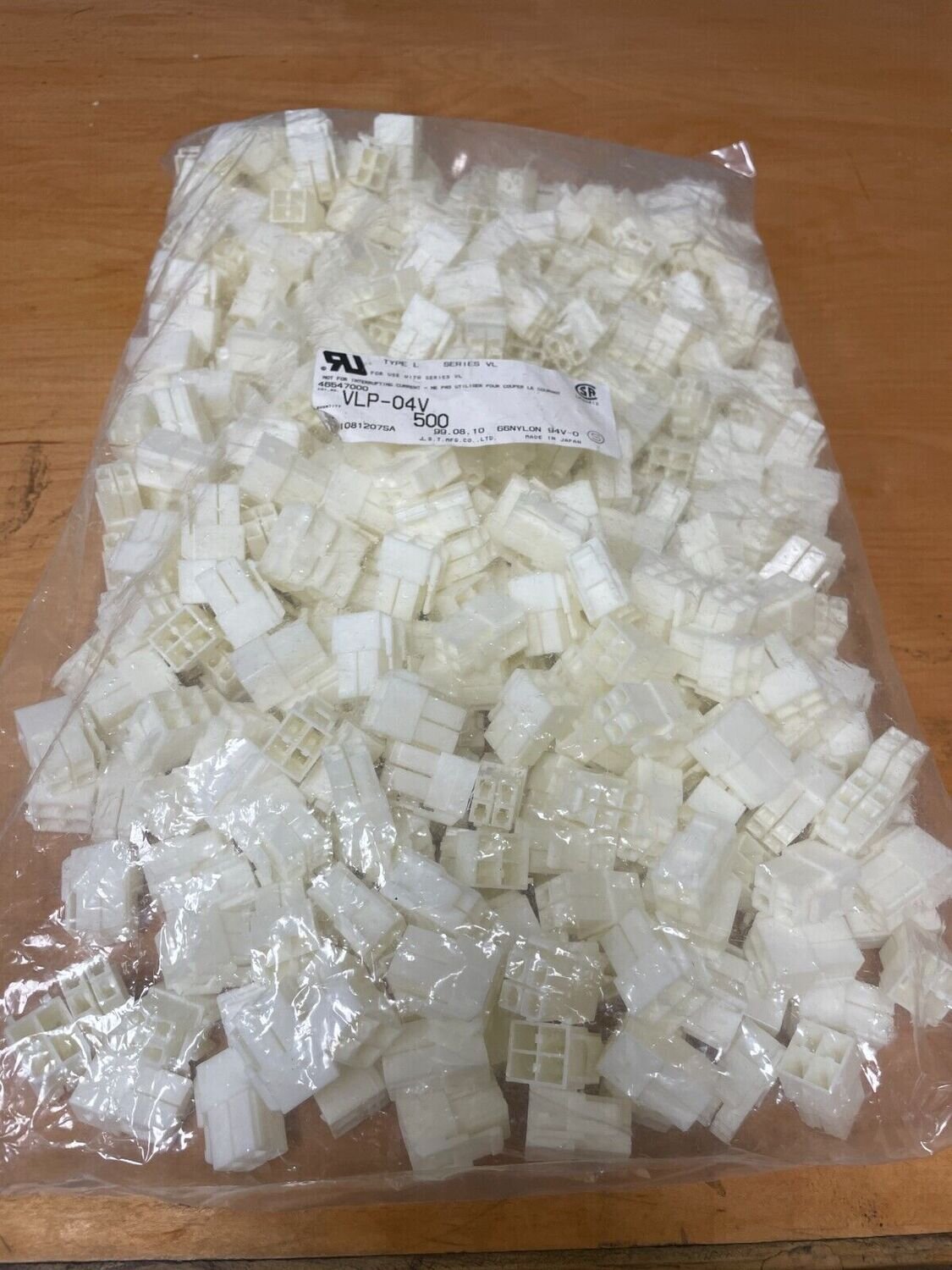 500 PCS JST VLP-04V PLASTIC SHELL CONNECTOR TYPE L SERIES VL
