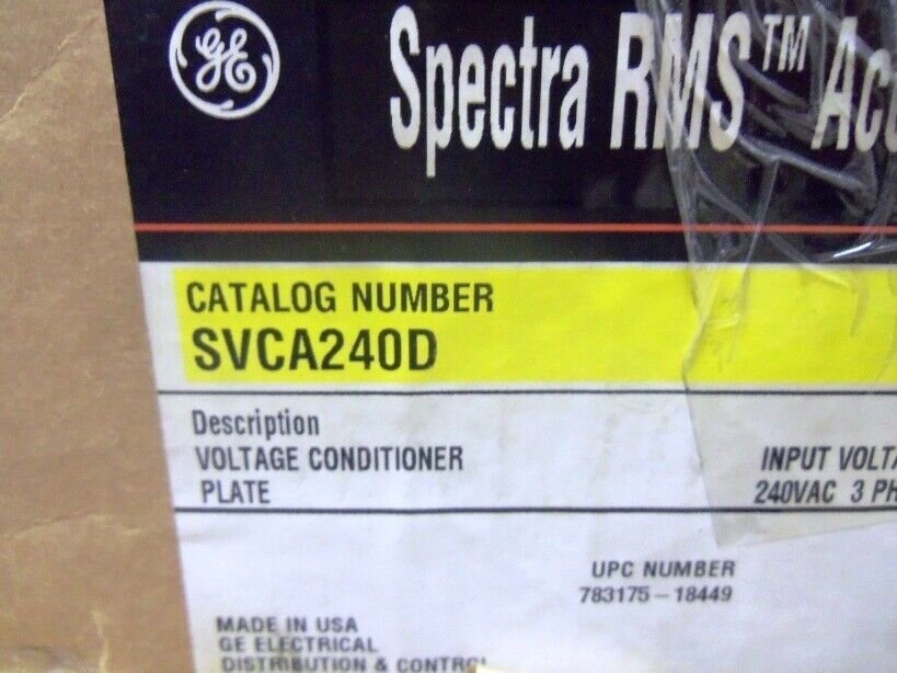 NEW GE Voltage Conditioner Plate SVCA240D 240Vac Delta connection