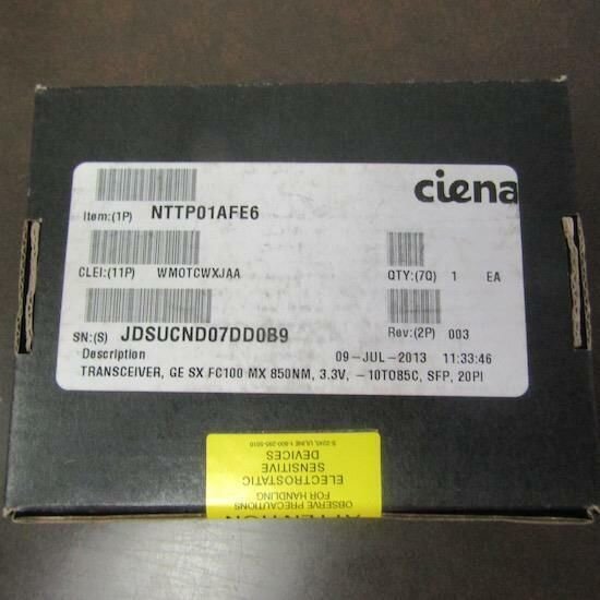 CIENA NTTP01AFE6 05 TRANSCEIVER GE SX FC100 MX 85