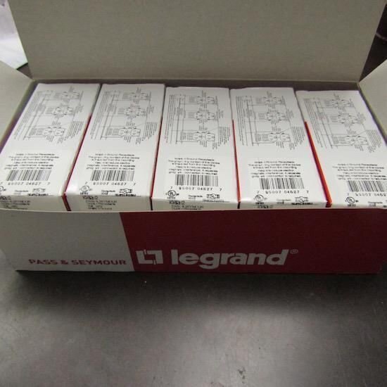 box OF 10 Legrand IG5262 HOSPITAL GRADE Duplex RECEPTACLES,15A, 125V, ORANGE