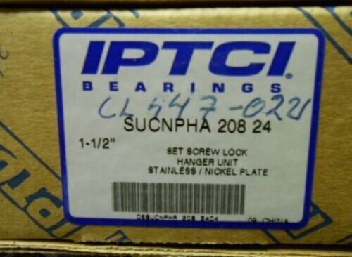 IPTCI SUCNPHA 208 24 1/1/2" SET SCREW LOCK NEW FACTORY BOX