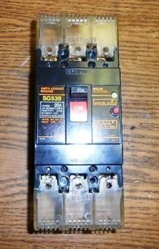 FUJI ELECTRIC CIRCUIT BREAKER SG53B EARTH LEAKAGE BREAKER 20 A USED