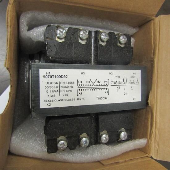 SQUARE D 9070T100D92 230/460V 0.1 KVA INDUSTRIAL CONTROL TRANSFORMER