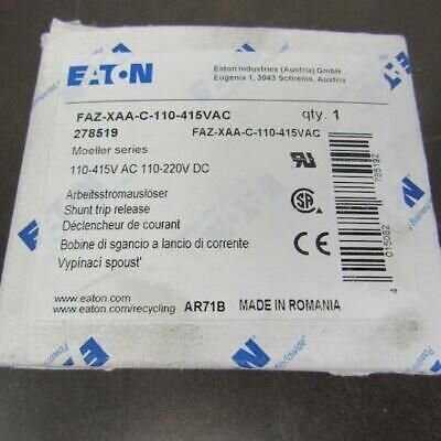 EATON FAZ-XAA-C-110-415VAC SHUNT TRIP RELEASE 110-415VAC 110-220VDC