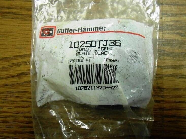 QTY 10 CUTLER HAMMER 10250TJ36 JUMBO LEGEND PLATE BLACK NEW