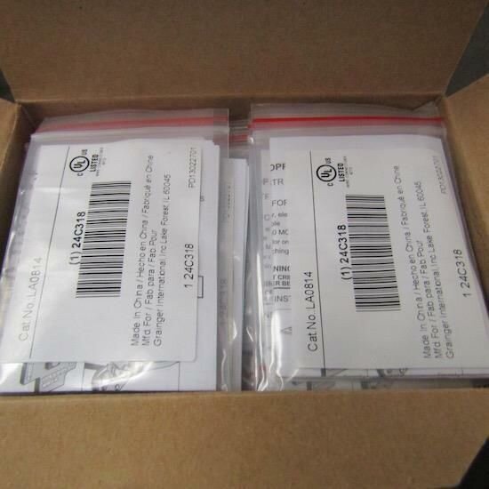 QTY 35 HUYA LA0814/24C318 CABLE SIZE 8 STR TO 500 MCM 1HOLE LUG COMPRESSION CONN