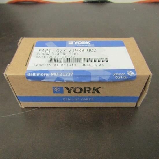 YORK 02321938000 ELBOW 3/4 OD TUBE