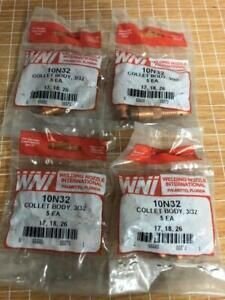 LOT OF 4 PACKS (EACH PACK QTY 5) WNI 10N32 COLLETS 3/32" FOR 17, 18 & 26 TORCH