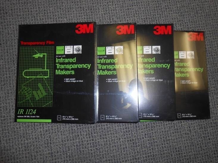 QTY 200 3M IR 1124 TRANSPARENCY FILMS FOR INFRARED MARKERS 8 1/2" x 10 1/2" NEW
