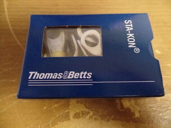 QTY 15 THOMAS BETTS STA-KON RF4-38 NYLON INSULATED PRESSURE CONNECTOR NEW