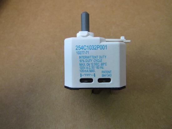 GE 254C1032P001 DRYER INTERMITTENT DUTY BUZZER SWITCH 120VAC 50-60 Hz