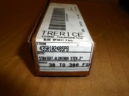 Trerice 435010248SB 30-300 F thermometer, straight, aluminum 2" stem NEW