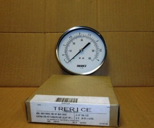 Trerice MODEL 600CB PRESSURE GAUGE BRONZE TUBE AND BRASS SOCKET NEW