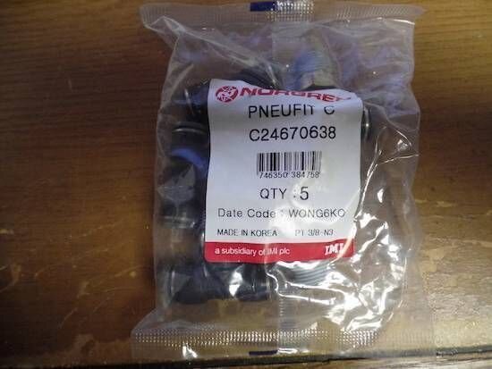 QTY 5 NORGREN C24670638 3/8" SWIVEL ADAPTER NEW