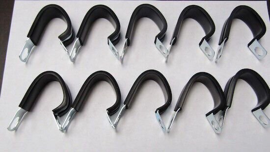 LOT OF 10 UMPCO S866G10-2 5/8" X 2 LOOPS GALVANIZED CUSHION CLAMP