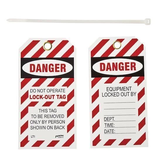 PACK OF 10 BRADY LT10 Y383760 LOCKOUT TAGS: DANGER, DO NOT OPERATE