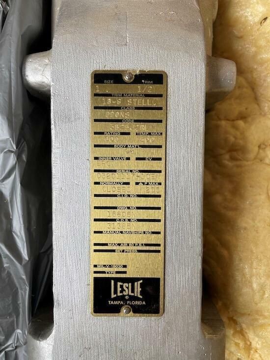 LESLIE 4810014229468 / MIL-V-18030 DIAPHRAGM VALVE SIZE 1