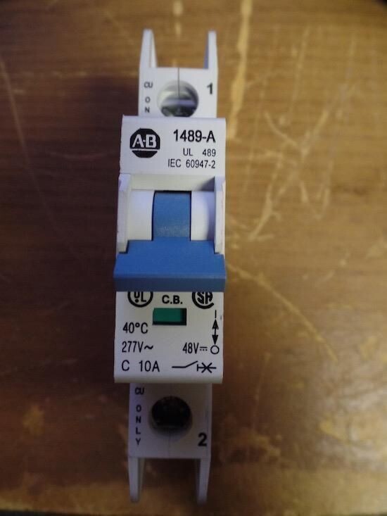 ALLEN BRADLEY 1489-A1C100 1-POLE 10A INDUSTRIAL CIRCUIT BREAKER