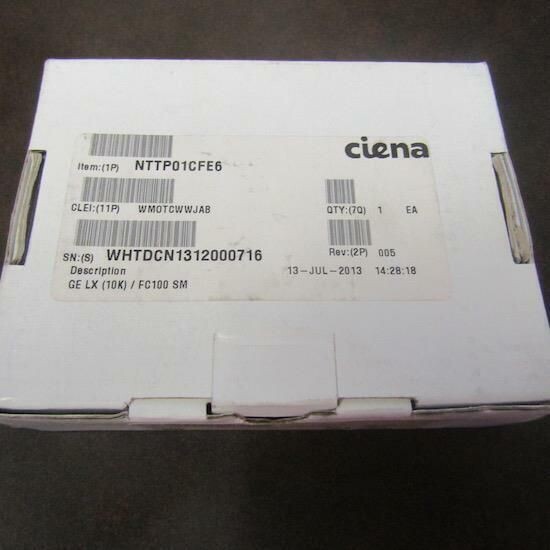 CIENA NTTP01CFE6 GE LX (10K) / FC100 SM TRANSCEIVER MODULE