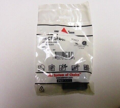 Siemon CT-A-FA-01 COUPLER,ANGLED,SINGLE,F-TYPE, BLACK NEW BULK PACKAGE