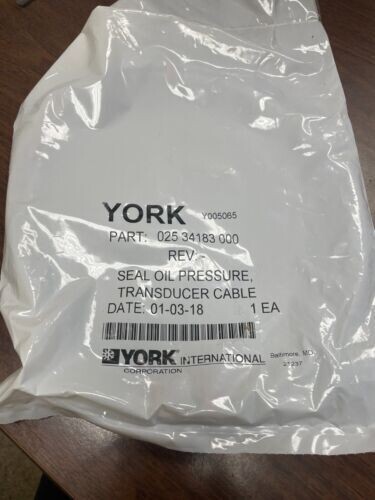YORK 025 34183 000 / 02534183000 SEAL OIL PRESSURE TRANSDUCER CABLE