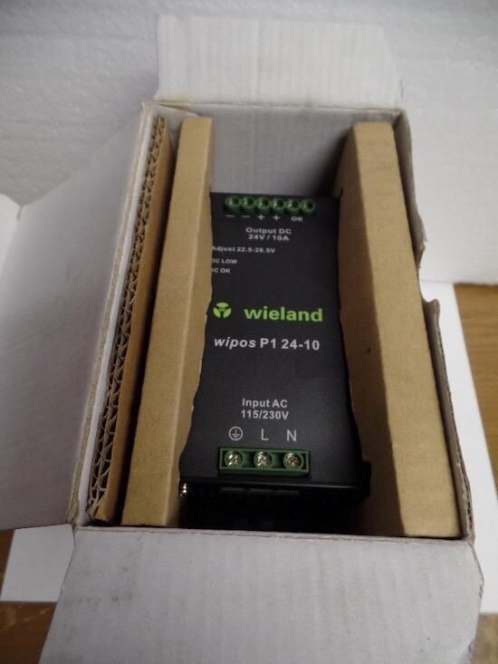 WIELAND WIPOS P1 24-10 81.000.6140.0 / 8100061400 24VDC 10A 1PH 240W PWR SUPPLY