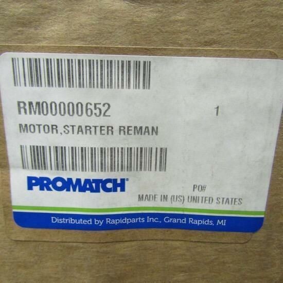 PROMATCH RM00000652 REMAN MOTOR STARTER