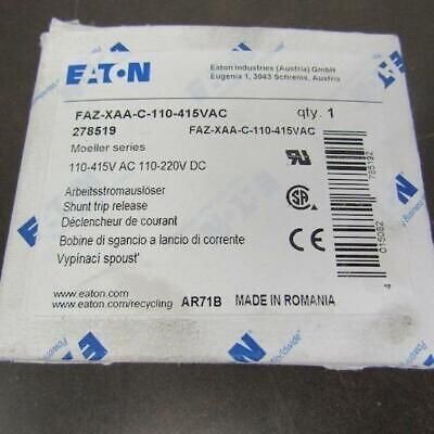 EATON FAZ-XAA-C-110-415VAC SHUNT TRIP RELEASE 110-415VAC 110-220VDC EATON FAZ-XAA-C-110-415VAC SHUNT TRIP RELEASE 110-415VAC 110-220VDC