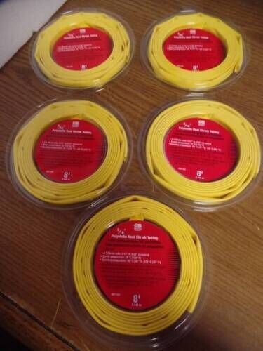 LOT OF 5 GARDNER BENDER HST-102 5/16" POLYOLEFIN HEAT SHRINK TUBING 8' NEW