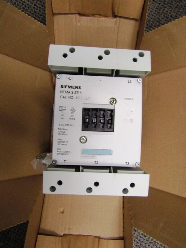 Siemens 40LP32AH / 40LP32A CONTACTOR, size 5,3PH,440-480V coil NEW