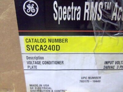 NEW GE Voltage Conditioner Plate SVCA240D 240Vac Delta connection NEW GE Voltage Conditioner Plate SVCA240D 240Vac Delta connection