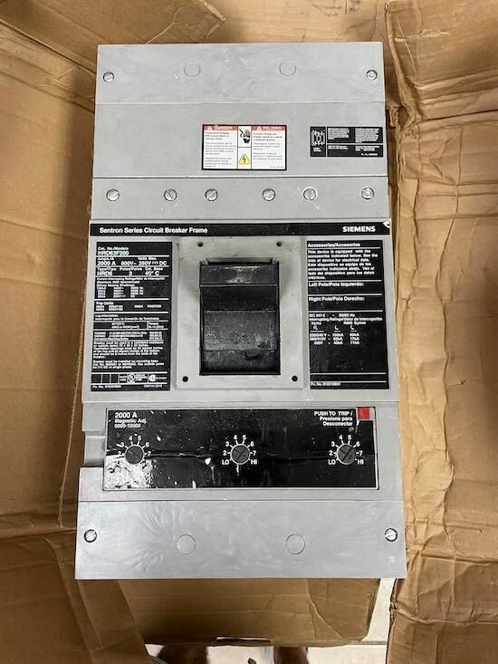 SIEMENS HRD63F200 SENTRON SERIES CIRCUIT BREAKER FRAME 2000A, HRD6, 3 POLES