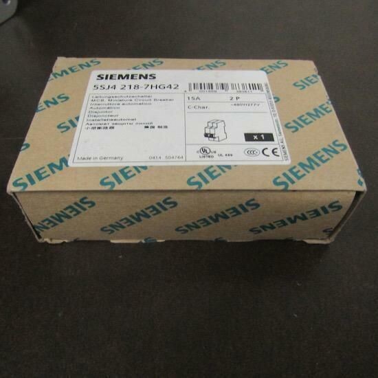 SIEMENS 5SJ4 218-7HG42 / 5SJ42187HG42 MINIATURE CIRCUIT BREAKER 15A 2P