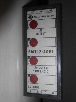 TEXAS INSTRUMENTS 6MT12-40BL AC OUTPUT USED TEXAS INSTRUMENTS 6MT12-40BL AC OUTPUT USED
