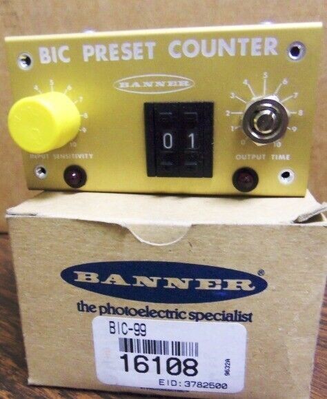 Banner BIC-99/ BIC99 COUNTER MODULE PRESET NEW